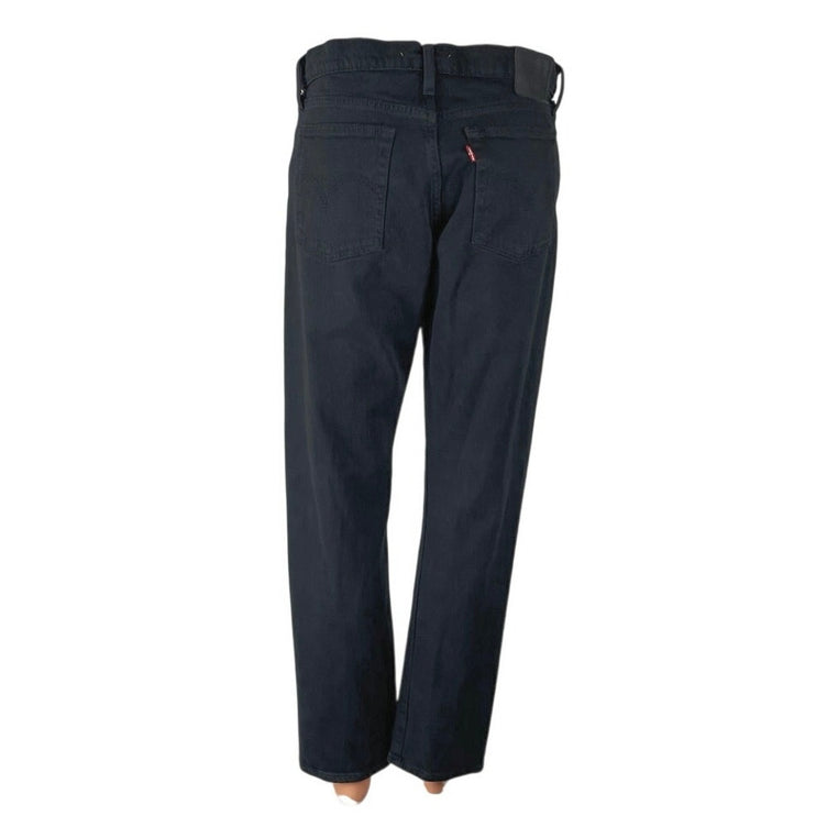 Levi's Wedgie Straight Women's Black High Rise Relaxed Ankle Denim Jeans Size 28