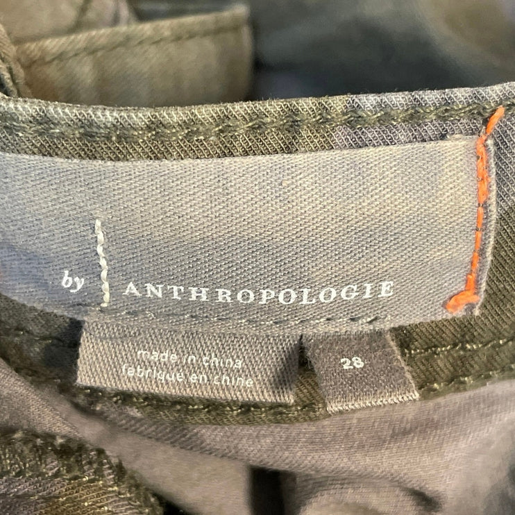 Anthropologie The Wanderer Green Camo Army Military Trousers Pants Size 28