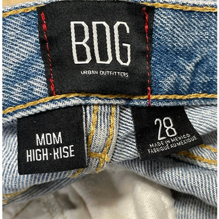 Urban Outfitters BDG Blue High Waisted Light Wash Cuffed Denim Jeans Shorts 28