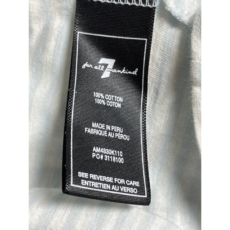 7 For All Mankind Men's Stripe Crew Neck Short Sleeve Basic Tee T-Shirt Top Sz M