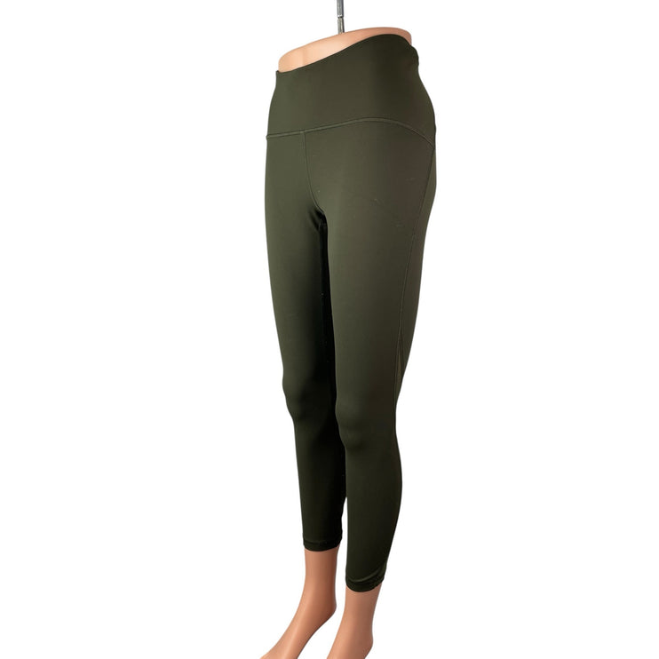 Lululemon Green Mid Rise Skinny Yoga Gym Athletic Activewear Leggings Pants Sz 6