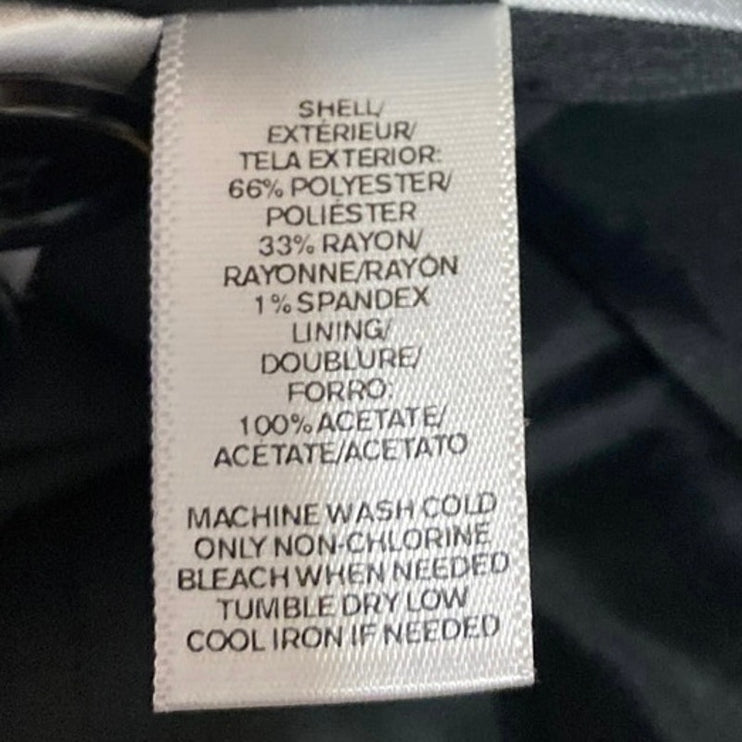 Ann Taylor LOFT Gray Black Leopard Print Long Sleeve Blazer Coat Jacket Size 10