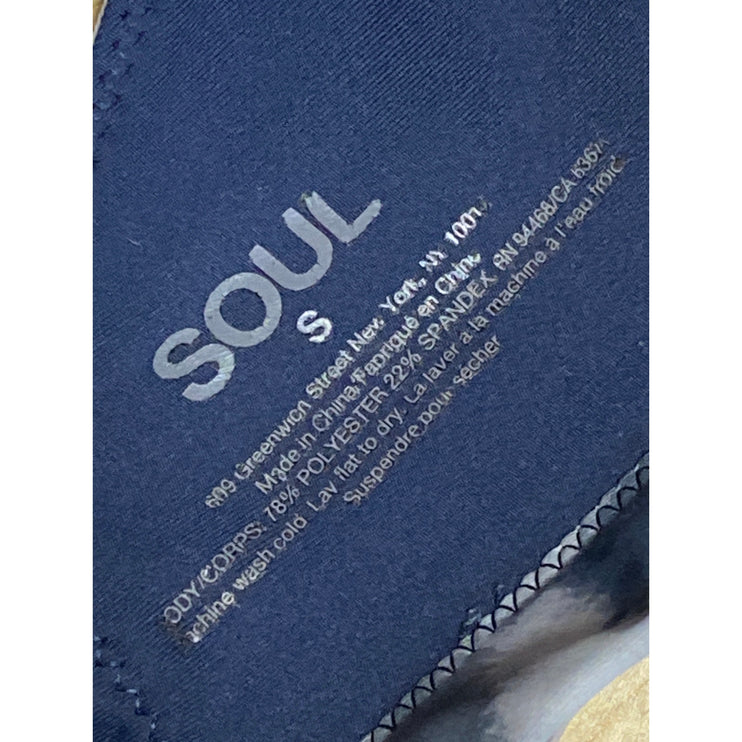 SoulCycle Blue Tie Dye Crossback Yoga Workout Athletic Sports Bra Crop Top Sz S