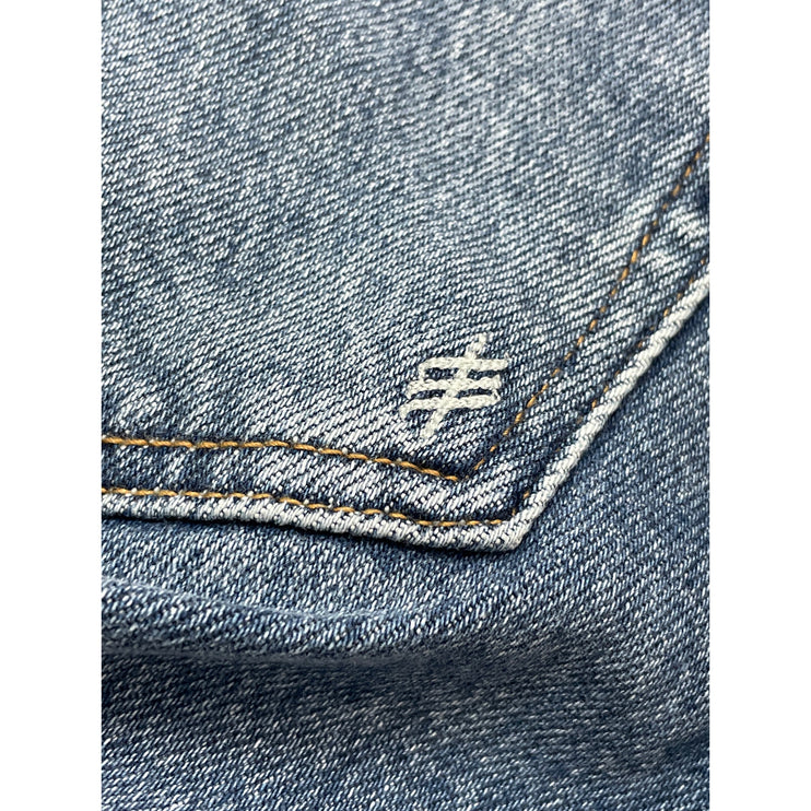 Silver Jeans Co Women's Blue Mid Rise Wide Leg Baggy Palazzo Denim Jeans Size 25
