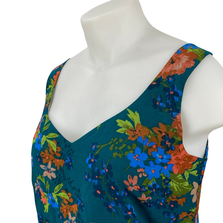 Cabi Still Life Women's Multicolor Floral Sleeveless Cami Camisole Tank Top Sz L