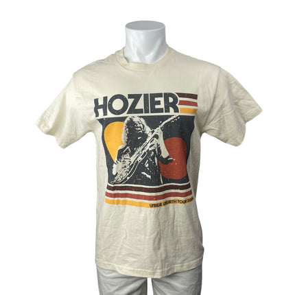 Hozier Men's Cream Musician Concert Tour 2024 Short Sleeve T Shirt Tee Top Sz M