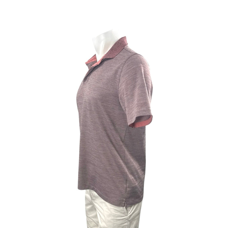Untuckit Men's Purple Short Sleeve Collared Golf Tennis Polo Shirt Top Size M