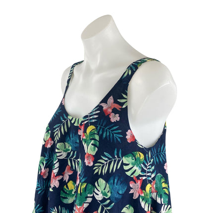 Guess Multicolor Tropical Sleeveless Cami Tank Short Summer Beach Swimwear Set S