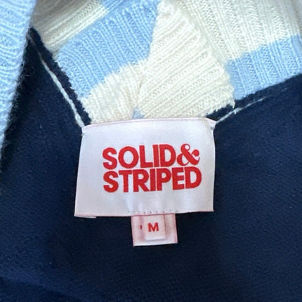 Solid & Striped Women's Blue V Neck Sleeveless Cropped Sweater Vest Tank Top M