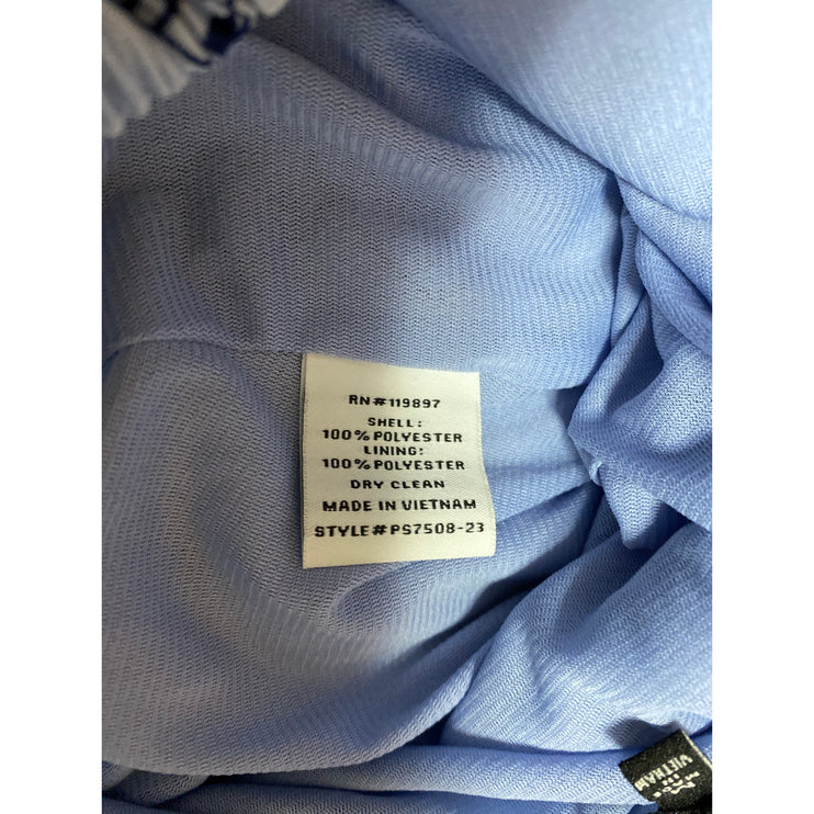 19 Cooper Blue Floral Rib Strapless Bandeau Wide Leg Tube Romper Jumpsuit Size M