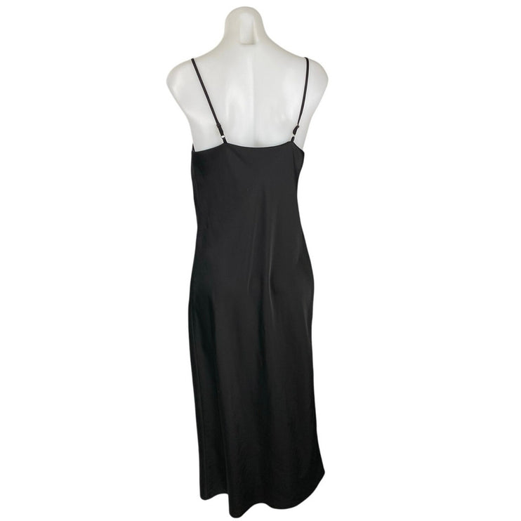 Banana Republic Black Silky Sleeveless Cami Camisole Slip Tank Dress Size XS