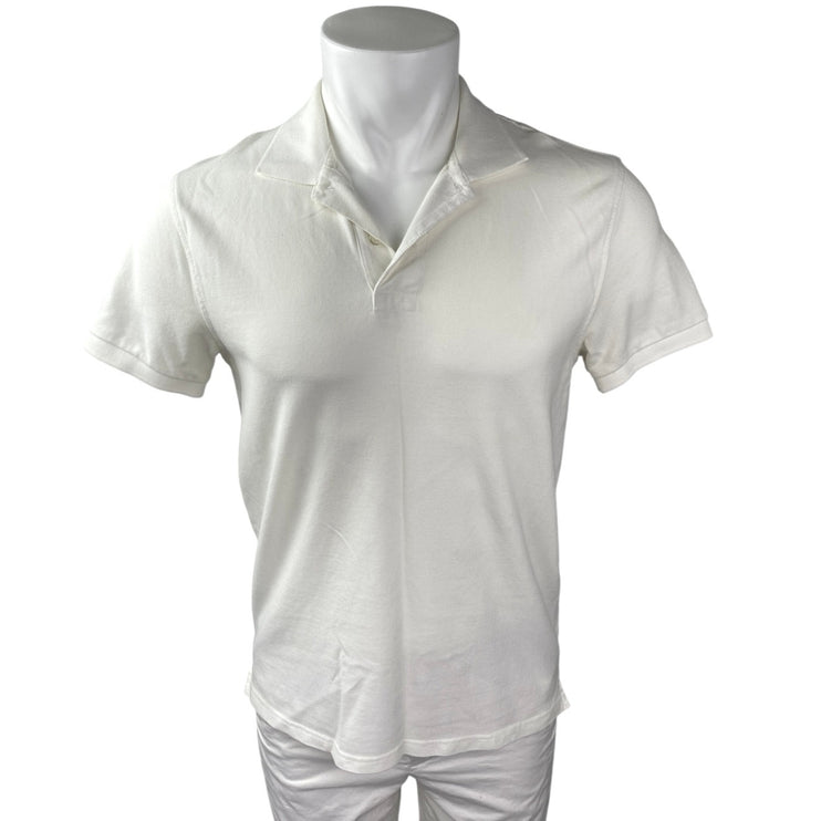 J.Crew Men's White Classic Short Sleeve Golf Collared Polo Shirt Top Size S