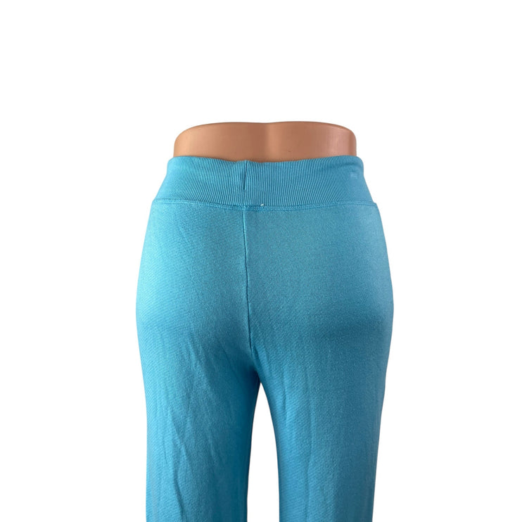 Skims Blue High Rise Drawstring Activewear Athletic Palazzo Trousers Pants Sz XS