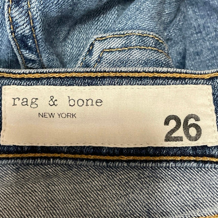 Rag & Bone Women's Blue Indigo High Waisted Slim Skinny Denim Jeans Size 26