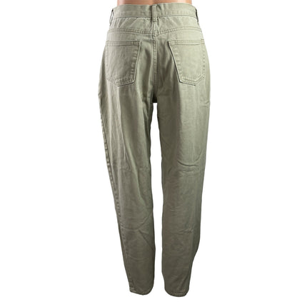 Gap Womens Olive Green High Waisted Tapered Wide Leg Baggy Denim Jeans Pants 10L