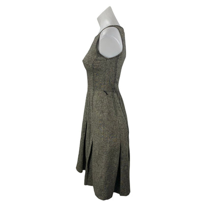 Ann Taylor LOFT Petites Gray Wool Silk Sleeveless Mini Flare Tank A-Line Dress 2