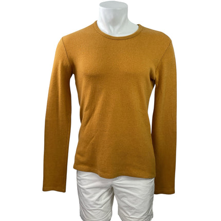 Nicolo Romano Men's Yellow Mustard Long Sleeve Knit Pullover Sweater Top Size L