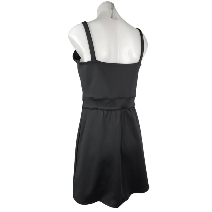 Year of Ours Black Sleeveless Square Neck Athletic Tennis Mini A Line Dress Sz L