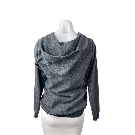 John Galt Women's Gray Hooded Long Sleeve Sweater Hoodie Sweatshirt Jacket Top M