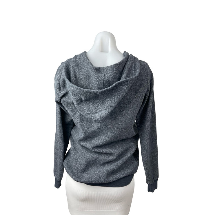 John Galt Women's Gray Hooded Long Sleeve Sweater Hoodie Sweatshirt Jacket Top M
