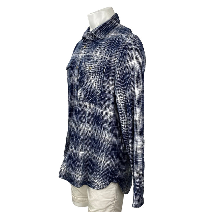 Woolrich Men's Plaid Check Collared Long Sleeve Casual Button Down Shirt Top L
