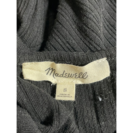 Madewell Women's Ribbed Knit Boat Neck Long Sleeve Sweater Blouse Top Size S