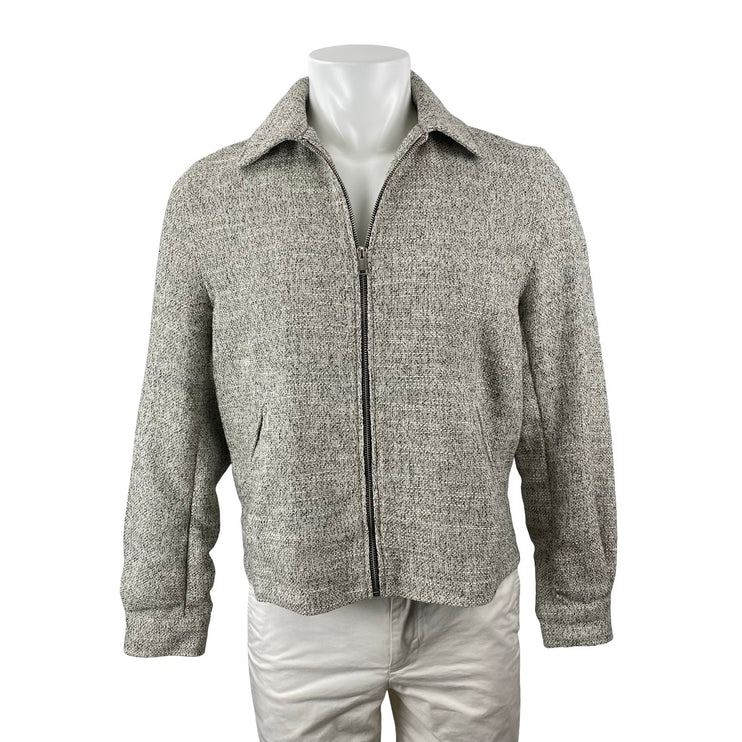 H&M Men's Gray Long Sleeve Full Zip Collared Regular Fit Shacket Jacket Size S