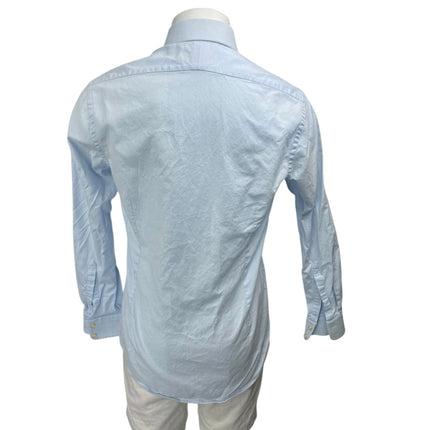 Charles Tyrwhitt Men's Blue Extra Slim Long Sleeve Button Down Shirt Top 15.5/L