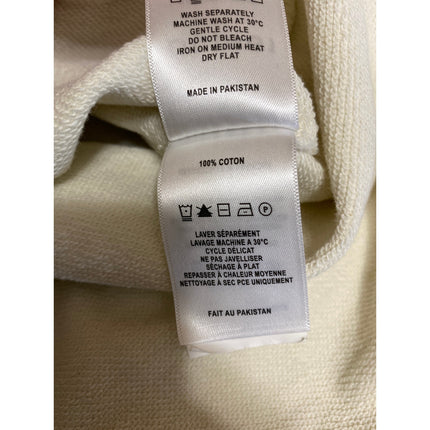 DL1961 Men Cream Beige Long Sleeve V Neck Collared Sweater Polo Shirt Top Size S