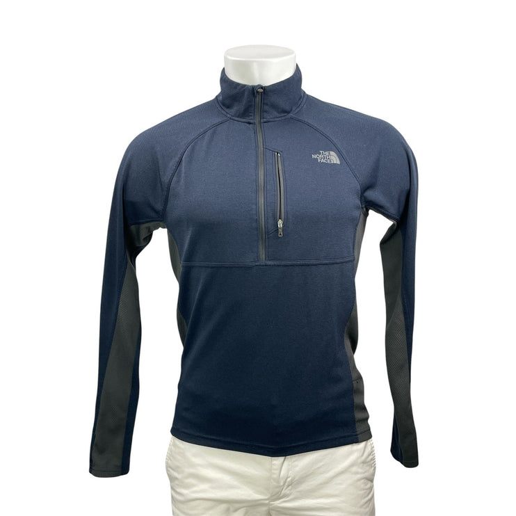 The North Face FlashDry Quarter Zip Men's Navy Blue Long Sleeve Pullover Size S