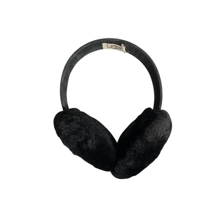 UGG Women's Black Classic Faux Fur Sheepskin Soft Fleece Snow Earmuffs Size OS