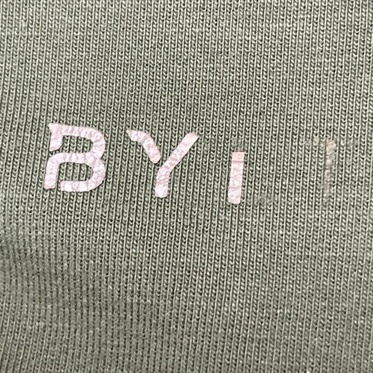 BYLT Basics Mens Olive Green Short Sleeves Pocket Drop Cut Tee T-shirt Top Sz M