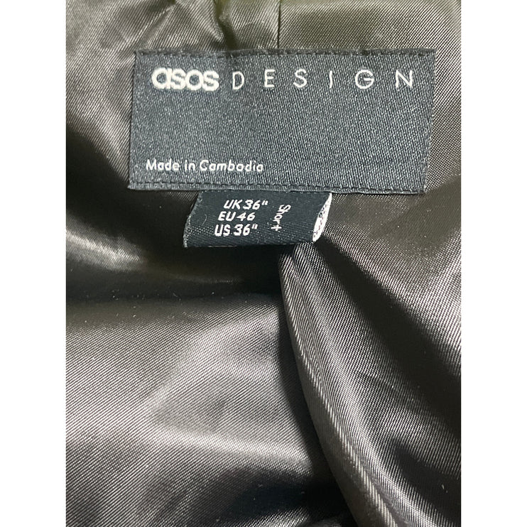 ASOS Men's Yellow Plaid Peak Lapel Long Sleeve Blazer Sports Suit Jacket Size 36