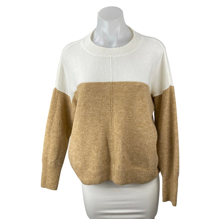Vince Camuto Women's Color Block Crew Neck Long Sleeve Sweatshirt Sweater Top S