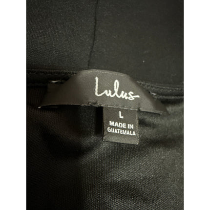 Lulus Black Sleeveless Square Neck Cami Camisole Tank Fit & Flare Dress Size L