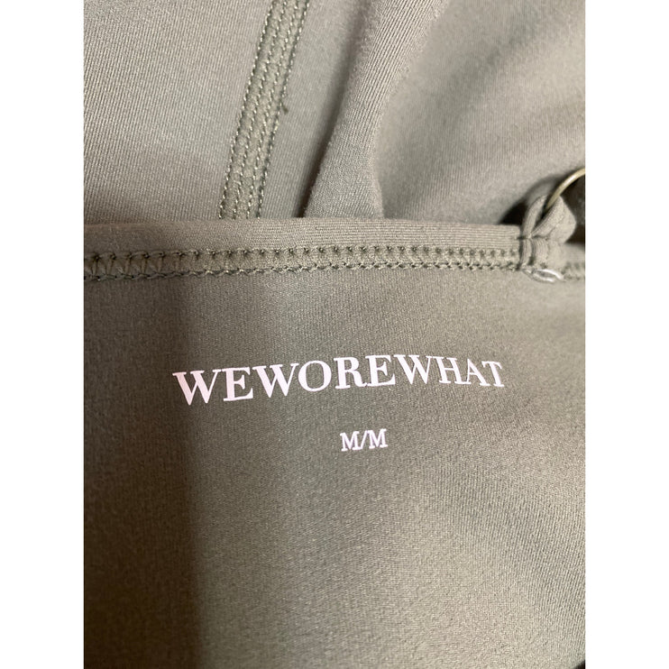 WeWoreWhat Women's Green Sleeveless Cami Camisole One Piece Workout Romper Sz M