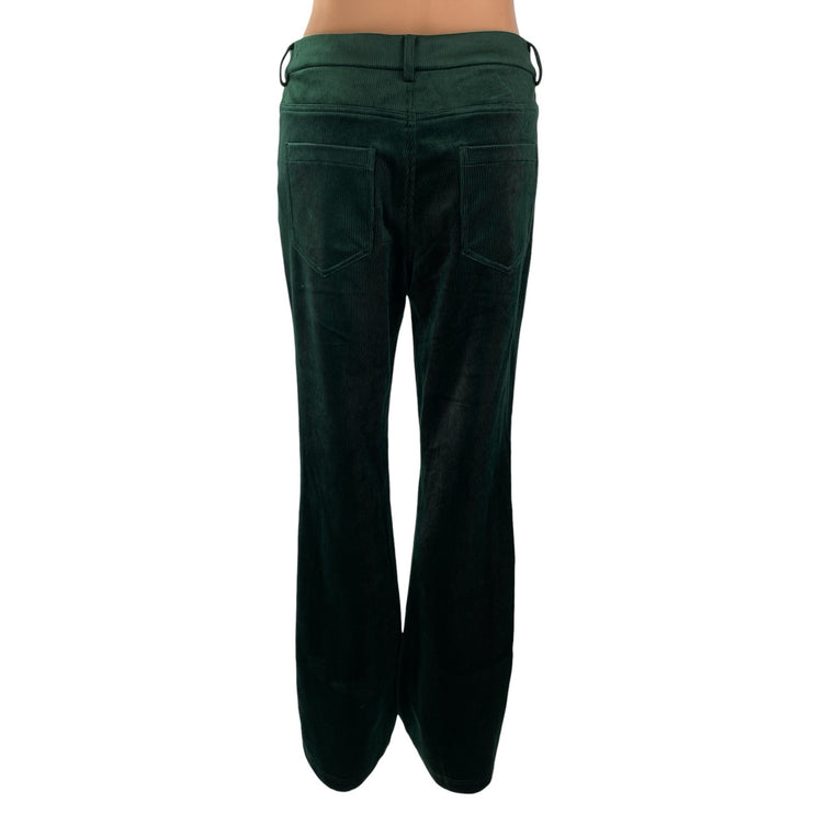 Traffic People Womens Green Corduroy Western Flare Bootcut Trousers Pants Size M