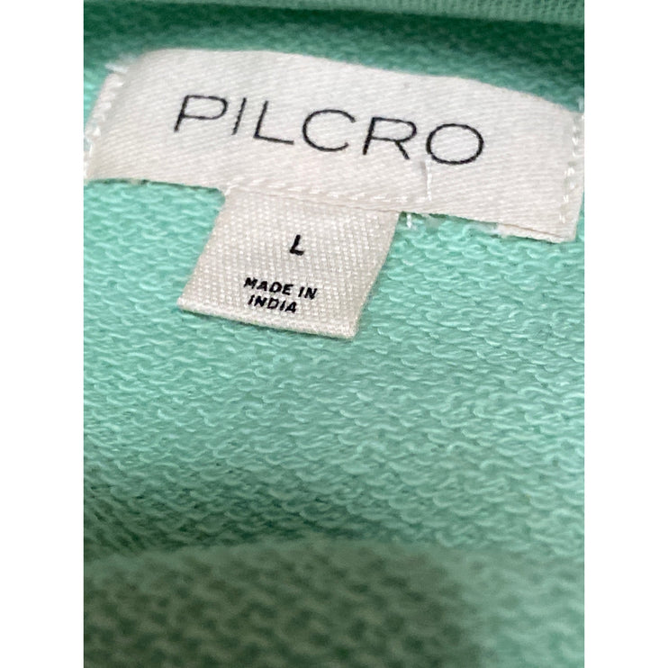 Anthropologie Pilcro Women's Green Dolman Half Sleeve Sweatshirt Blouse Top Sz L