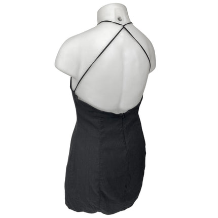 Zara Women's Black Sleeveless Halter Cami Camisole Tank Bodycon Mini Dress XXL