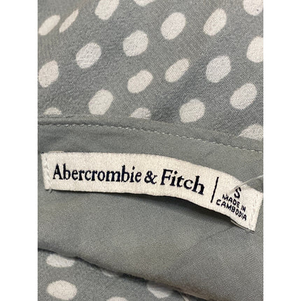 NEW Abercrombie & Fitch Gray Polka Dots Sleeveless Twist Front Cami Slip Dress S