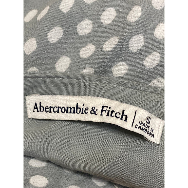 NEW Abercrombie & Fitch Gray Polka Dots Sleeveless Twist Front Cami Slip Dress S