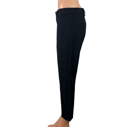 Club Monaco Women's Black High Rise Straight Flare Cropped Trousers Pants Size 4