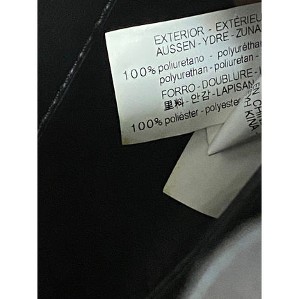 Zara Women's Black Faux Vegan Leather Tassled Drawstring Backpack Bag OS