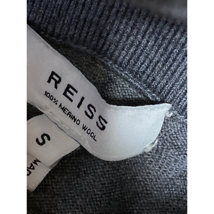 Reiss Men's Gray Turtleneck Long Sleeve 1/4 Zip Sweatshirt Sweater Top Size S