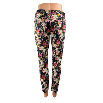 Urban Outfitters BDG Multicolor Floral Mid Rise Skinny Leg Denim Jeans Pants 28