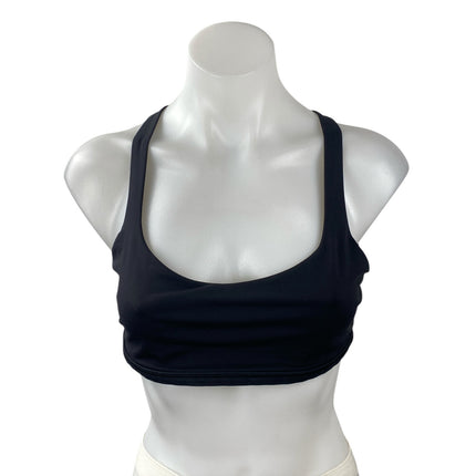 Lululemon Women's Black Strappy Yoga Workout Athletic Crop Top Sports Bra Size 6