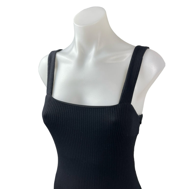 Princess Polly Black Ribbed Knit Sleeveless Sculpt Cami Tank Tank Top Size 4