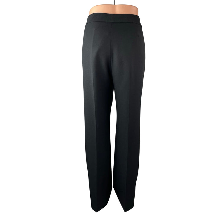 Nipon Boutique Kate Classic Fit Womens Black High Rise Straight Trousers Pants 4