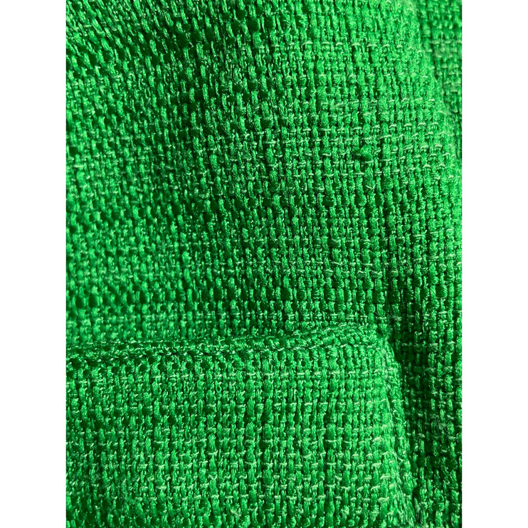 MNG Mango Women Green Tweed High Rise Straight Palazzo Wide Leg Trousers Pants 6