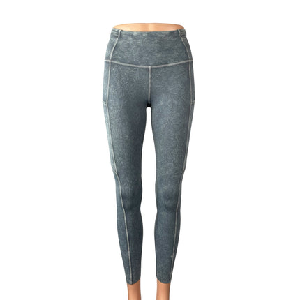 Lululemon Fast and Free Gray Skinny Yoga Athletic Activewear Leggings Pants Sz 4
